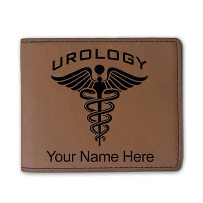 Faux Leather Bi-Fold Wallet, Urology, Personalized Engraving Included