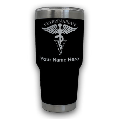 LaserGram 30oz Tumbler Mug, Veterinarian, Personalized Engraving Included