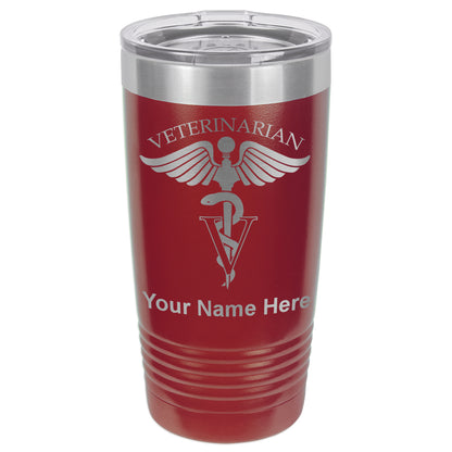 20oz Vacuum Insulated Tumbler Mug, Veterinarian, Personalized Engraving Included