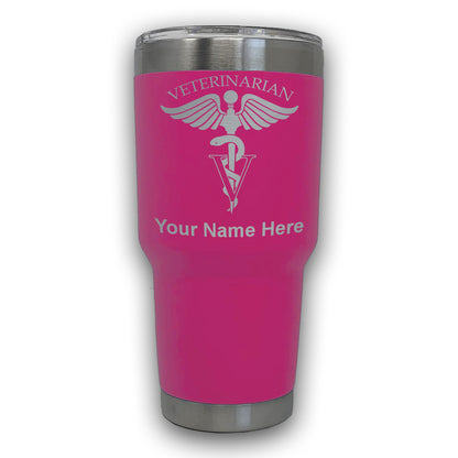 LaserGram 30oz Tumbler Mug, Veterinarian, Personalized Engraving Included