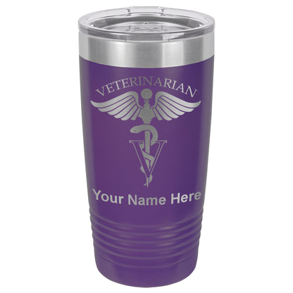 20oz Vacuum Insulated Tumbler Mug, Veterinarian, Personalized Engraving Included