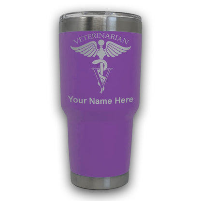LaserGram 30oz Tumbler Mug, Veterinarian, Personalized Engraving Included