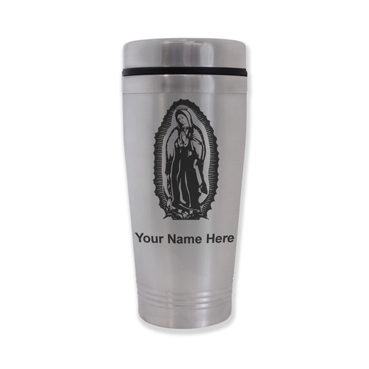 Commuter Travel Mug, Virgen de Guadalupe, Personalized Engraving Included