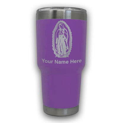 LaserGram 30oz Tumbler Mug, Virgen de Guadalupe, Personalized Engraving Included