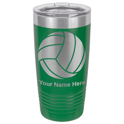 20oz Vacuum Insulated Tumbler Mug, Volleyball Ball, Personalized Engraving Included