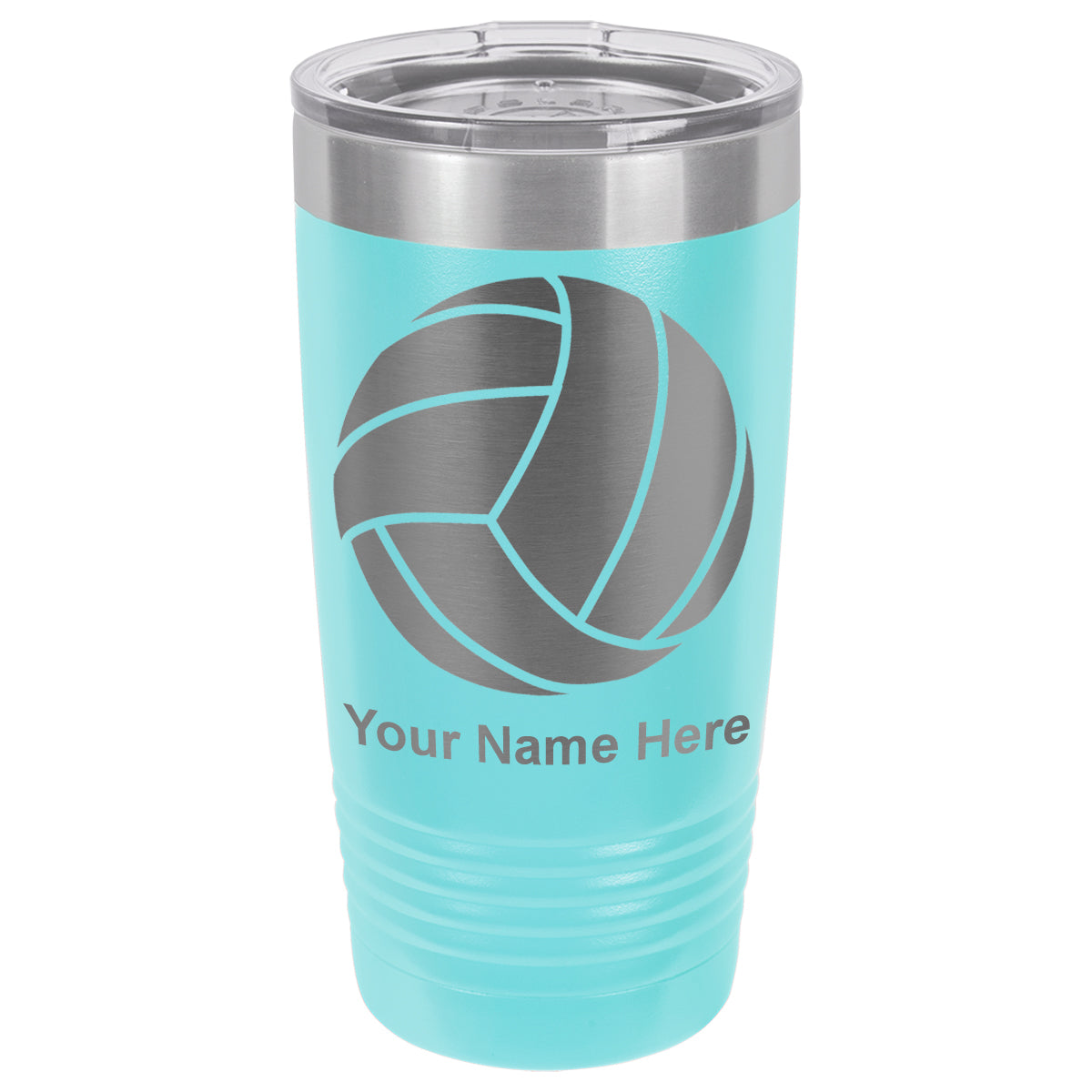 20oz Vacuum Insulated Tumbler Mug, Volleyball Ball, Personalized Engraving Included