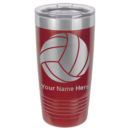 20oz Vacuum Insulated Tumbler Mug, Volleyball Ball, Personalized Engraving Included