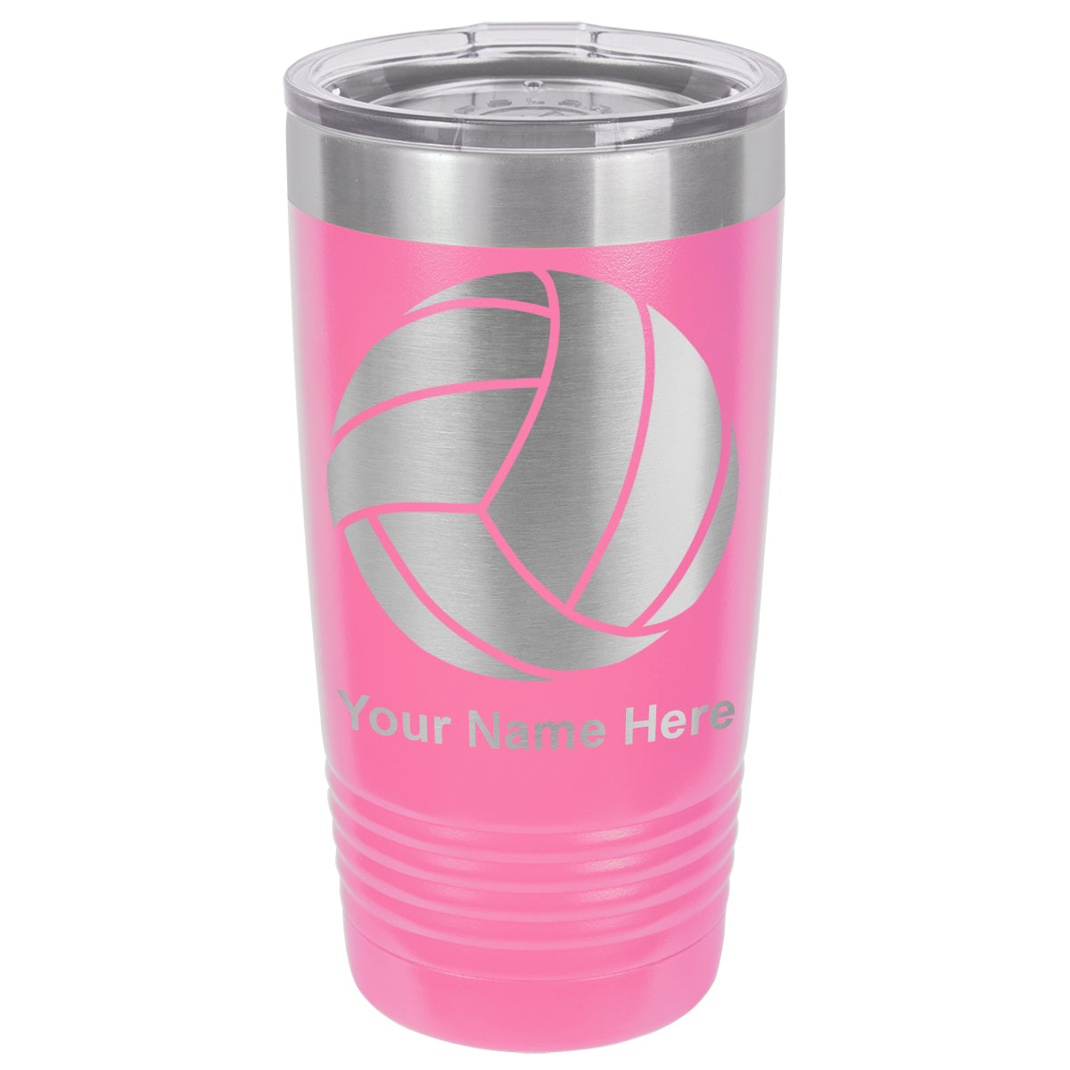 20oz Vacuum Insulated Tumbler Mug, Volleyball Ball, Personalized Engraving Included