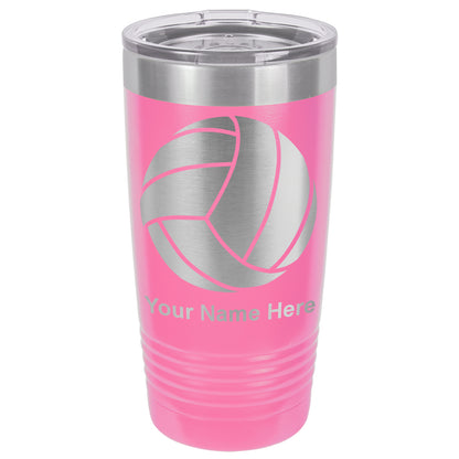 20oz Vacuum Insulated Tumbler Mug, Volleyball Ball, Personalized Engraving Included