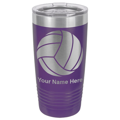 20oz Vacuum Insulated Tumbler Mug, Volleyball Ball, Personalized Engraving Included