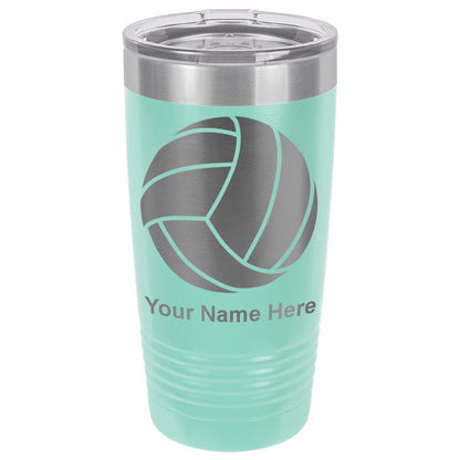 20oz Vacuum Insulated Tumbler Mug, Volleyball Ball, Personalized Engraving Included