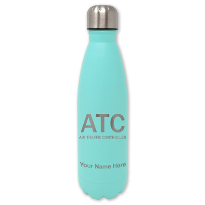 LaserGram Double Wall Water Bottle, ATC Air Traffic Controller, Personalized Engraving Included