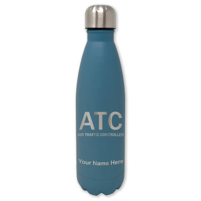 LaserGram Double Wall Water Bottle, ATC Air Traffic Controller, Personalized Engraving Included