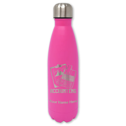 LaserGram Double Wall Water Bottle, Accounting, Personalized Engraving Included