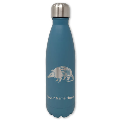 LaserGram Double Wall Water Bottle, Armadillo, Personalized Engraving Included