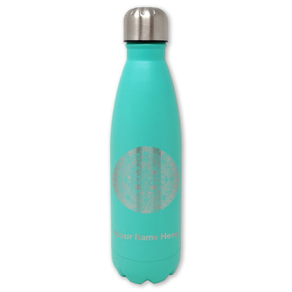 LaserGram Double Wall Water Bottle, Aztec Calendar, Personalized Engraving Included