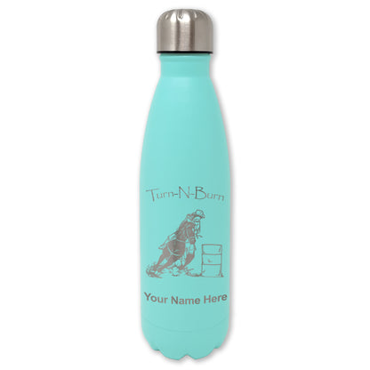 LaserGram Double Wall Water Bottle, Barrel Racer Turn N Burn, Personalized Engraving Included