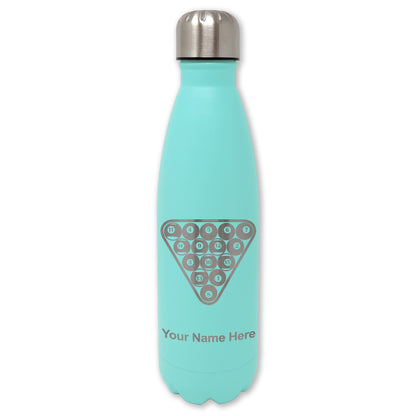 LaserGram Double Wall Water Bottle, Billiard Balls, Personalized Engraving Included