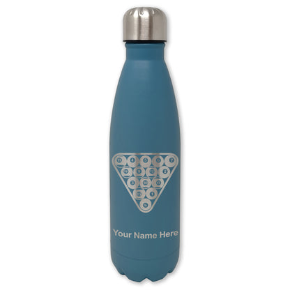 LaserGram Double Wall Water Bottle, Billiard Balls, Personalized Engraving Included