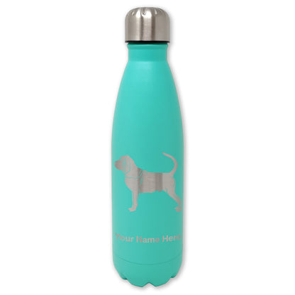LaserGram Double Wall Water Bottle, Bloodhound Dog, Personalized Engraving Included