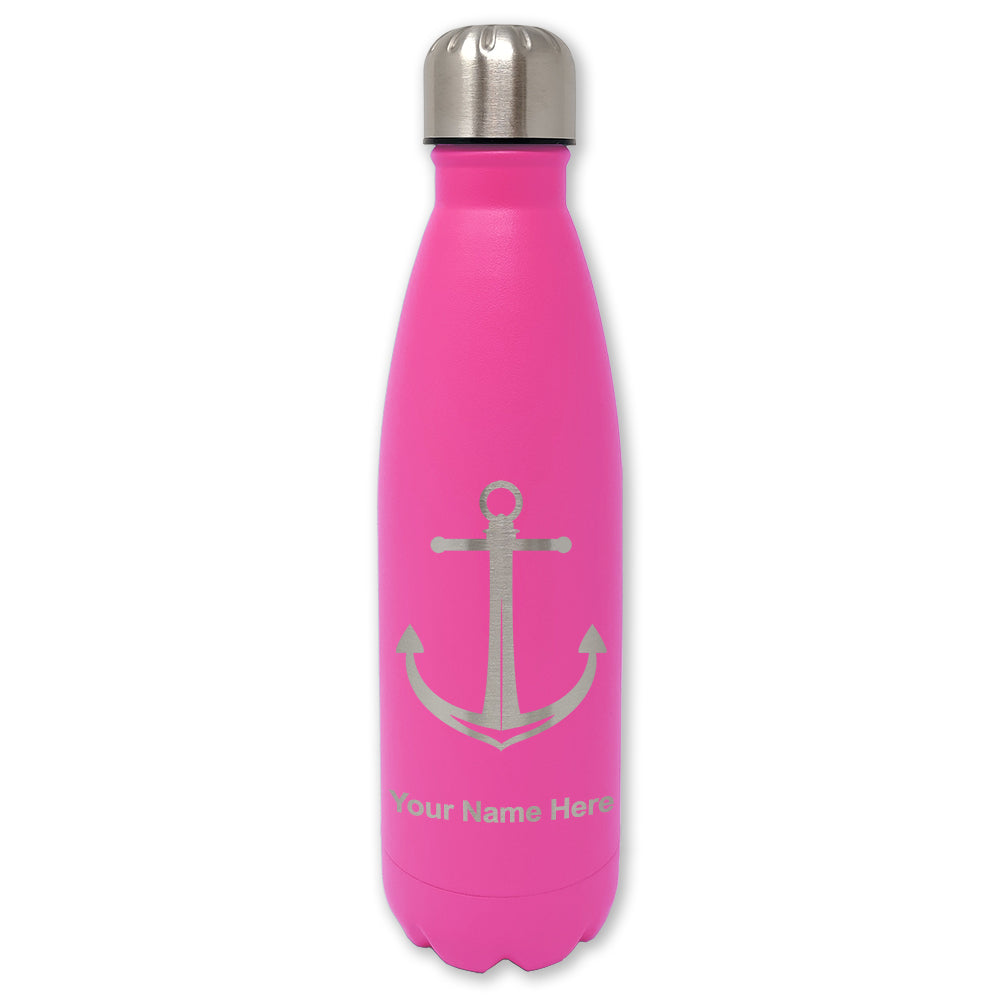 LaserGram Double Wall Water Bottle, Boat Anchor, Personalized Engraving Included