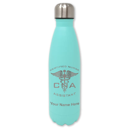 LaserGram Double Wall Water Bottle, CNA Certified Nurse Assistant, Personalized Engraving Included