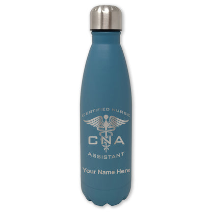 LaserGram Double Wall Water Bottle, CNA Certified Nurse Assistant, Personalized Engraving Included