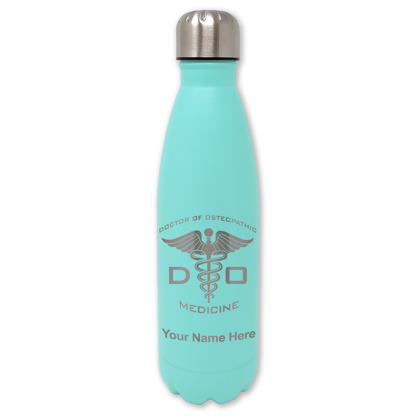 LaserGram Double Wall Water Bottle, DO Doctor of Osteopathic Medicine, Personalized Engraving Included