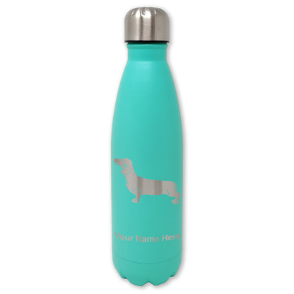 LaserGram Double Wall Water Bottle, Dachshund Dog, Personalized Engraving Included
