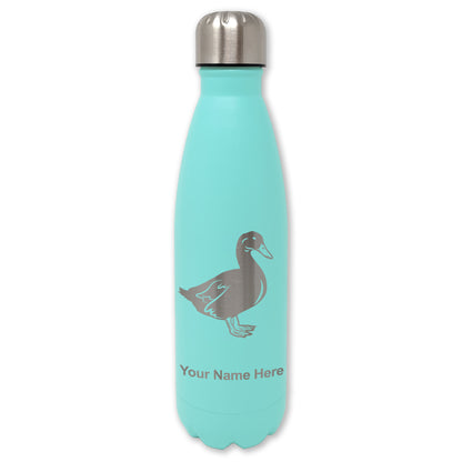LaserGram Double Wall Water Bottle, Duck, Personalized Engraving Included