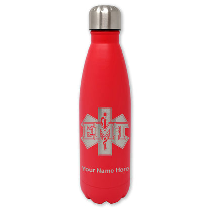 LaserGram Double Wall Water Bottle, EMT Emergency Medical Technician, Personalized Engraving Included