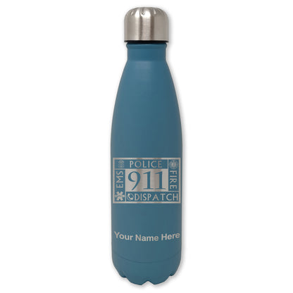 LaserGram Double Wall Water Bottle, Emergency Dispatcher 911, Personalized Engraving Included