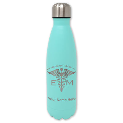 LaserGram Double Wall Water Bottle, Emergency Medicine, Personalized Engraving Included