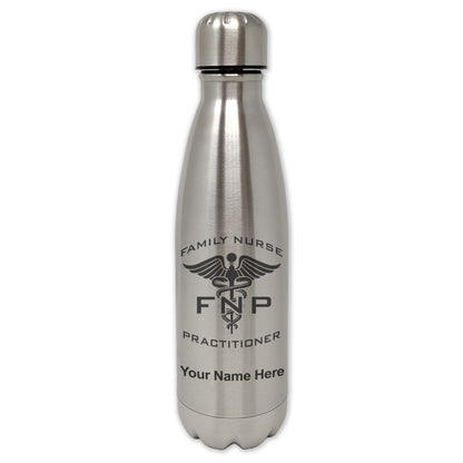 LaserGram Double Wall Water Bottle, FNP Family Nurse Practitioner, Personalized Engraving Included