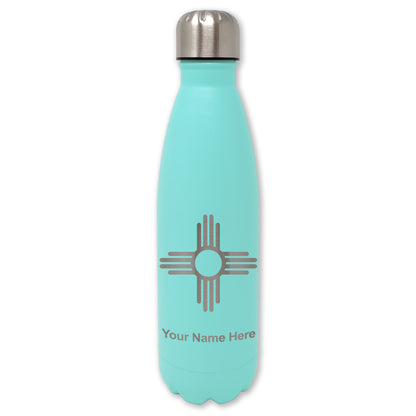 LaserGram Double Wall Water Bottle, Flag of New Mexico, Personalized Engraving Included