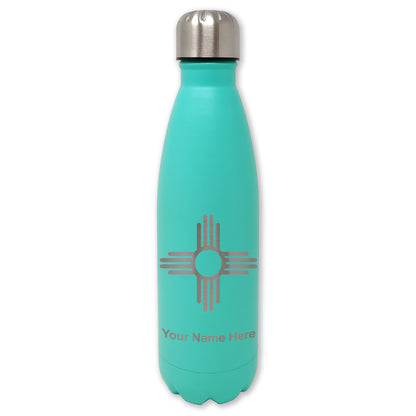 LaserGram Double Wall Water Bottle, Flag of New Mexico, Personalized Engraving Included