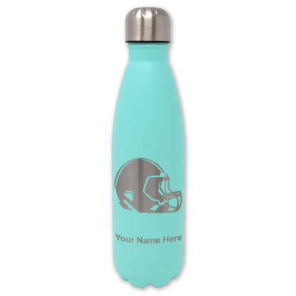 LaserGram Double Wall Water Bottle, Football Helmet, Personalized Engraving Included