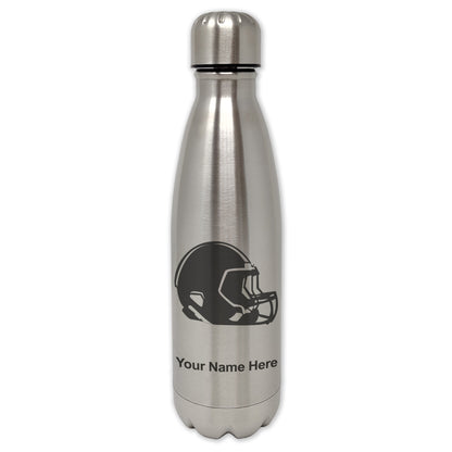 LaserGram Double Wall Water Bottle, Football Helmet, Personalized Engraving Included