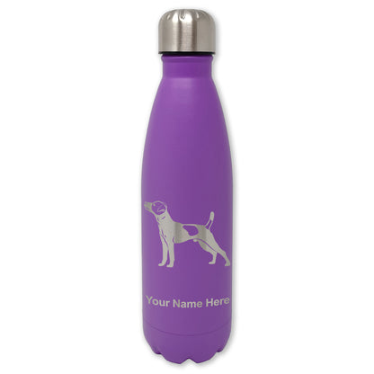 LaserGram Double Wall Water Bottle, Jack Russell Terrier Dog, Personalized Engraving Included