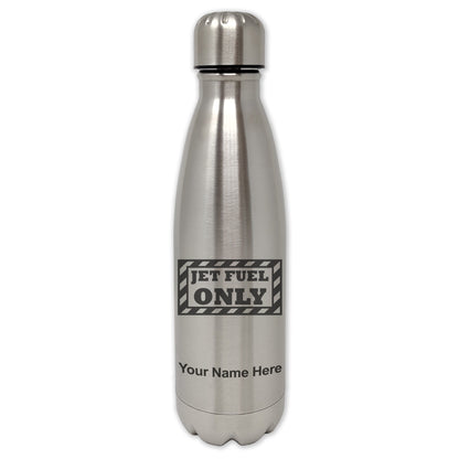 LaserGram Double Wall Water Bottle, Jet Fuel Only, Personalized Engraving Included