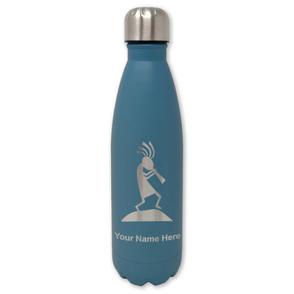 LaserGram Double Wall Water Bottle, Kokopelli, Personalized Engraving Included