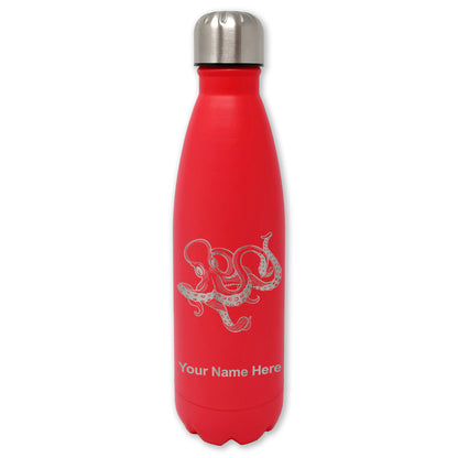 LaserGram Double Wall Water Bottle, Kraken, Personalized Engraving Included
