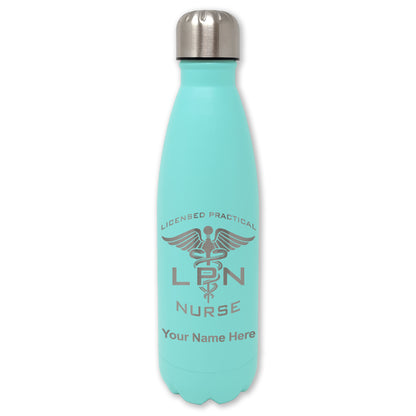 LaserGram Double Wall Water Bottle, LPN Licensed Practical Nurse, Personalized Engraving Included