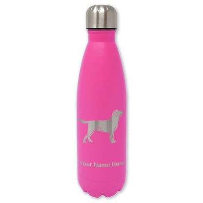 LaserGram Double Wall Water Bottle, Labrador Retriever Dog, Personalized Engraving Included