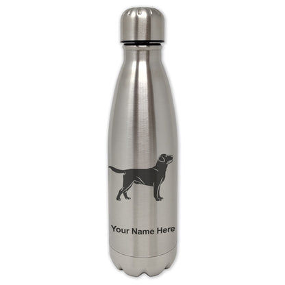 LaserGram Double Wall Water Bottle, Labrador Retriever Dog, Personalized Engraving Included