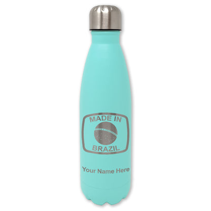 LaserGram Double Wall Water Bottle, Made in Brazil, Personalized Engraving Included