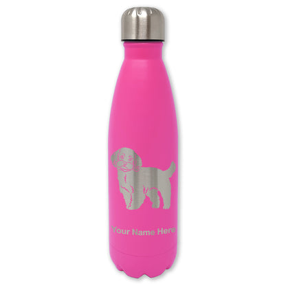 LaserGram Double Wall Water Bottle, Maltese Dog, Personalized Engraving Included