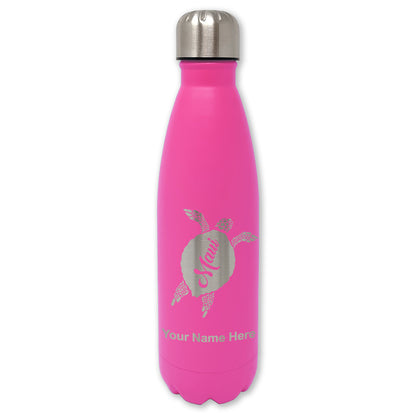 LaserGram Double Wall Water Bottle, Maui Sea Turtle, Personalized Engraving Included