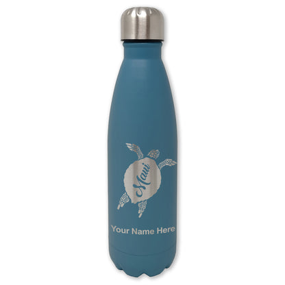 LaserGram Double Wall Water Bottle, Maui Sea Turtle, Personalized Engraving Included