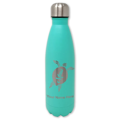 LaserGram Double Wall Water Bottle, Maui Sea Turtle, Personalized Engraving Included